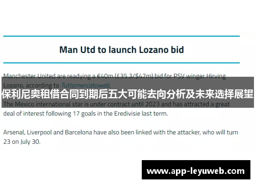 保利尼奥租借合同到期后五大可能去向分析及未来选择展望 保利尼奥租借合同到期后五大可能去向分析及未来选择展望